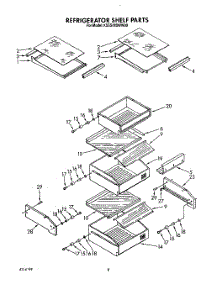 07 - Refrigerator Shelf parts for Kitchenaid Refrigerator KSSS48DWW00 from AppliancePartsPros.com