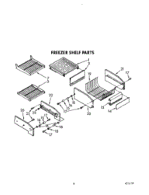 08 - Freezer Shelf parts for Kitchenaid Refrigerator KSSS48DWW00 from AppliancePartsPros.com