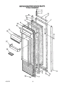09 - Refrigerator Door parts for Kitchenaid Refrigerator KSSS48DWW00 from AppliancePartsPros.com
