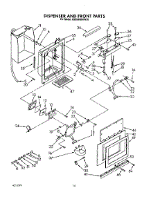 13 - Dispenser And Front parts for Kitchenaid Refrigerator KSSS48DWW00 from AppliancePartsPros.com