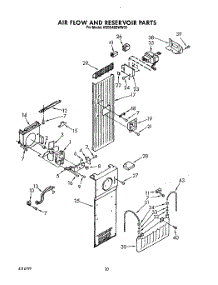 16 - Air Flow And Reservoir parts for Kitchenaid Refrigerator KSSS48DWW00 from AppliancePartsPros.com