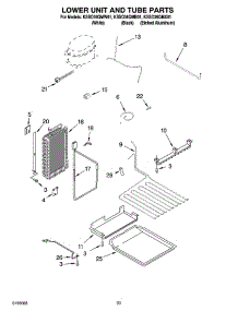 14 - Lower Unit And Tube Parts parts for Kitchenaid Refrigerator KSSO36QMB01 from AppliancePartsPros.com