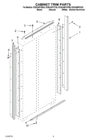 02 - Cabinet Trim parts for Kitchenaid Refrigerator KSSS48FKX00 from AppliancePartsPros.com