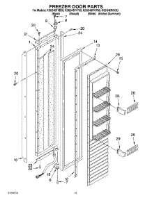 10 - Freezer Door parts for Kitchenaid Refrigerator KSSS48FKX00 from AppliancePartsPros.com