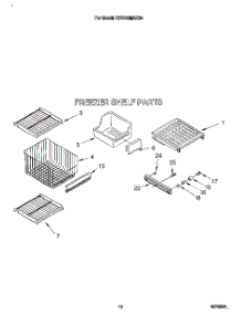 08 - Freezer Shelf parts for Kitchenaid Refrigerator KSSS36MAX04 from AppliancePartsPros.com