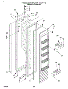 10 - Freezer Door parts for Kitchenaid Refrigerator KSSS36MAX04 from AppliancePartsPros.com