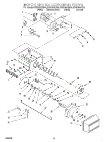 10 - Motor And Ice Container parts for Kitchenaid Refrigerator KSSP36QHW00 from AppliancePartsPros.com