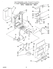 13 - Dispenser And Front parts for Kitchenaid Refrigerator KSSP48QFS05 from AppliancePartsPros.com
