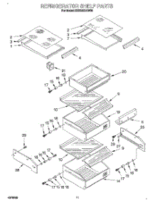 09 - Refrigerator Shelf parts for Kitchenaid Refrigerator KSSS42DAW03 from AppliancePartsPros.com