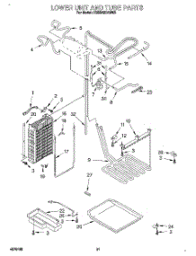 15 - Lower Unit And Tube parts for Kitchenaid Refrigerator KSSS42DAW03 from AppliancePartsPros.com
