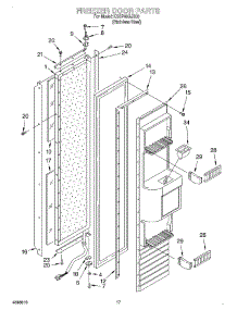 12 - Freezer Door parts for Kitchenaid Refrigerator KSSP48QJS00 from AppliancePartsPros.com