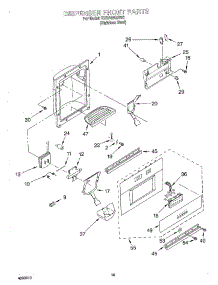 13 - Dispenser Front parts for Kitchenaid Refrigerator KSSP48QJS00 from AppliancePartsPros.com