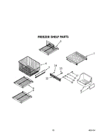 08 - Freezer Shelf parts for Kitchenaid Refrigerator KSSS42MAX01 from AppliancePartsPros.com