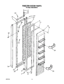 10 - Freezer Door parts for Kitchenaid Refrigerator KSSS42MAX01 from AppliancePartsPros.com