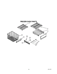 07 - Freezer Shelf parts for Kitchenaid Refrigerator KSSS48DAW01 from AppliancePartsPros.com