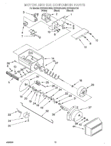 10 - Motor And Ice Container parts for Kitchenaid Refrigerator KSSS48QJT00 from AppliancePartsPros.com