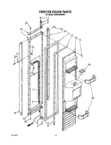 10 - Freezer Door parts for Kitchenaid Refrigerator KSSS48DAW01 from AppliancePartsPros.com