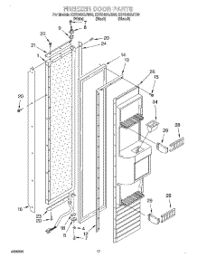 12 - Freezer Door parts for Kitchenaid Refrigerator KSSS48QJT00 from AppliancePartsPros.com