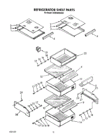 09 - Refrigerator Shelf parts for Kitchenaid Refrigerator KSSS42DAX01 from AppliancePartsPros.com