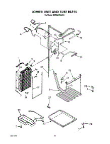 15 - Lower Unit And Tube parts for Kitchenaid Refrigerator KSSS42DAX01 from AppliancePartsPros.com