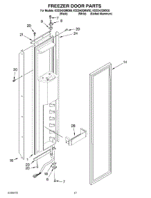 11 - Freezer Door Parts parts for Kitchenaid Refrigerator KSSS42QMB00 from AppliancePartsPros.com