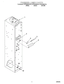 03 - Freezer Liner parts for Kitchenaid Refrigerator KSSS48MHW00 from AppliancePartsPros.com
