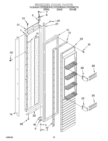11 - Freezer Door parts for Kitchenaid Refrigerator KSSS48MHW00 from AppliancePartsPros.com