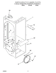 02 - Refrigerator Liner parts for Kitchenaid Refrigerator KSFS25FJWH00 from AppliancePartsPros.com
