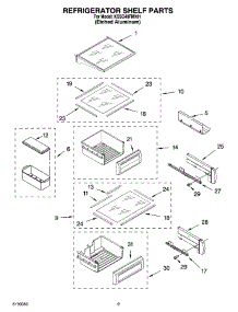 07 - Refrigerator Shelf Parts parts for Kitchenaid Refrigerator KSSO48FMX01 from AppliancePartsPros.com