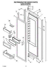 09 - Refrigerator Door Parts parts for Kitchenaid Refrigerator KSSO48FMX01 from AppliancePartsPros.com