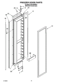 10 - Freezer Door Parts parts for Kitchenaid Refrigerator KSSO48FMX01 from AppliancePartsPros.com