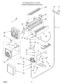 17 - Ice Maker, Lit / Optional parts for Kitchenaid Refrigerator KSSS36QDW04 from AppliancePartsPros.com