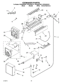 15 - Icemaker parts for Kitchenaid Refrigerator KSSS36QKX01 from AppliancePartsPros.com