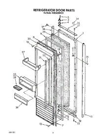 07 - Refrigerator Door parts for Kitchenaid Refrigerator KSSS42MWX00 from AppliancePartsPros.com