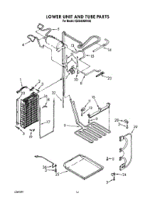 12 - Lower Unit And Tube parts for Kitchenaid Refrigerator KSSS42MWX00 from AppliancePartsPros.com