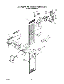 14 - Air Flow And Reservoir parts for Kitchenaid Refrigerator KSSS42MWX00 from AppliancePartsPros.com
