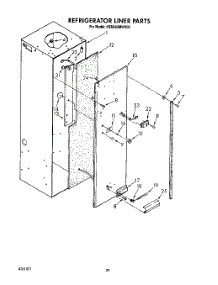 16 - Refrigerator Liner parts for Kitchenaid Refrigerator KSSS42MWX00 from AppliancePartsPros.com