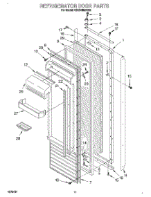 08 - Refrigerator Door parts for Kitchenaid Refrigerator KSSS48MAX03 from AppliancePartsPros.com