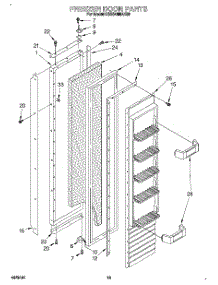 10 - Freezer Door parts for Kitchenaid Refrigerator KSSS48MAX03 from AppliancePartsPros.com