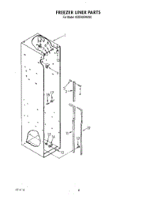 05 - Freezer Liner parts for Kitchenaid Refrigerator KSSS42DWX00 from AppliancePartsPros.com