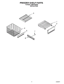 03 - Freezer Shelf parts for Kitchenaid Refrigerator KSSP42QKS01 from AppliancePartsPros.com