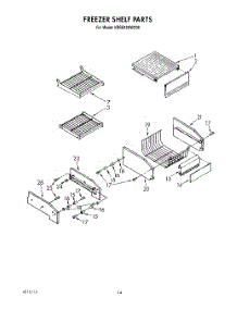 10 - Freezer Shelf parts for Kitchenaid Refrigerator KSSS42DWX00 from AppliancePartsPros.com