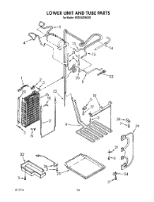 15 - Lower Unit And Tube parts for Kitchenaid Refrigerator KSSS42DWX00 from AppliancePartsPros.com
