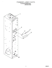 03 - Freezer Liner parts for Kitchenaid Refrigerator KSSS48QHX00 from AppliancePartsPros.com