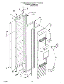 12 - Freezer Door parts for Kitchenaid Refrigerator KSSS48QHX00 from AppliancePartsPros.com