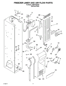 08 - Freezer Liner And Air Flow parts for Kitchenaid Refrigerator KSSP42QKS01 from AppliancePartsPros.com