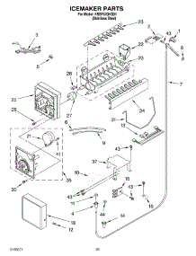 15 - Icemaker parts for Kitchenaid Refrigerator KSSP42QKS01 from AppliancePartsPros.com