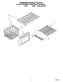 03 - Freezer Shelf Parts parts for Kitchenaid Refrigerator KSSO36QMW01 from AppliancePartsPros.com