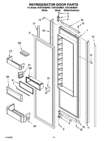 10 - Refrigerator Door Parts parts for Kitchenaid Refrigerator KSSO36QMW01 from AppliancePartsPros.com