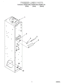 03 - Freezer Liner parts for Kitchenaid Refrigerator KSSS48FJW00 from AppliancePartsPros.com